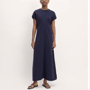 NWT Everlane The Tencel Short-Sleve Midi Dress